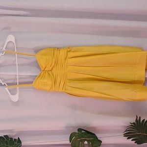 Yellow gold special occasion knee length dress